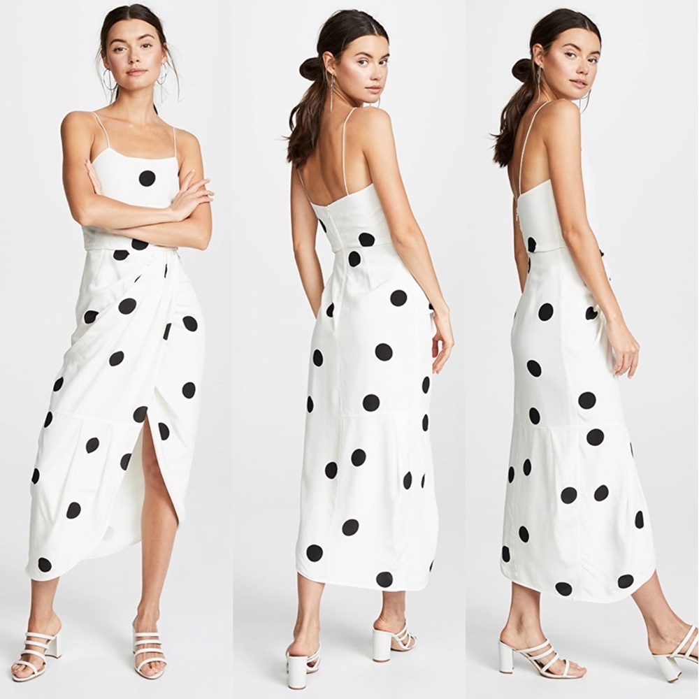 Derek Lam 10 Crosby Cami Dress Cream Multi Dots 0